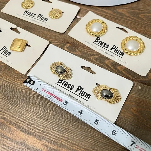 Vintage Shoe Clips Brighton Bows For Nordstrom Set Of 4 Pairs - Picture 2 of 7